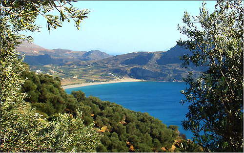 Plakias: View of the bay from the road to Sellia